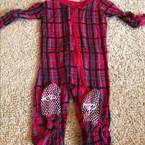 Kickee ruffle zipper footie 18-24 months EUC